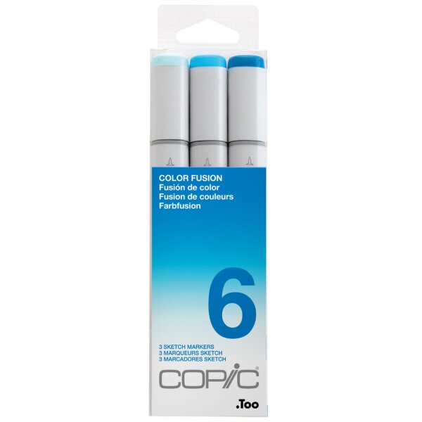 COPIC Marqueur sketch, kit de 3 Color Fusion 6