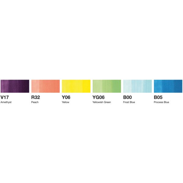 COPIC Marker Ciao 22075665 6er Set Brights