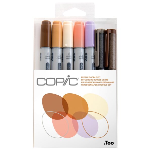 COPIC Marqueur ciao, kit de 7 Doodle Kit Peopel