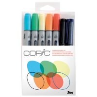 COPIC Marqueur ciao, kit de 7 Doodle Kit Rainbow
