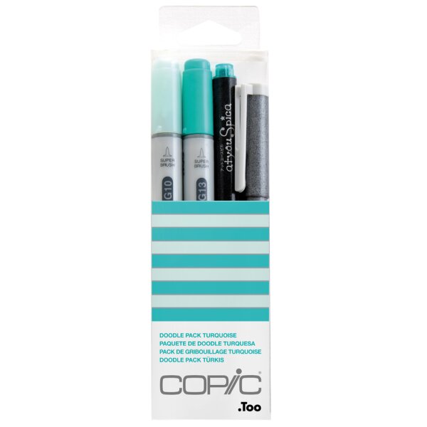 COPIC Marker ciao, 4er Set "Doodle Pack Turquoise"