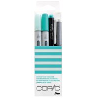 COPIC Marqueur ciao, kit de 4 Doodle Pack Turquoise