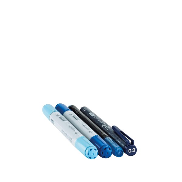 COPIC Marker ciao, 4er Set "Doodle Pack Blue"