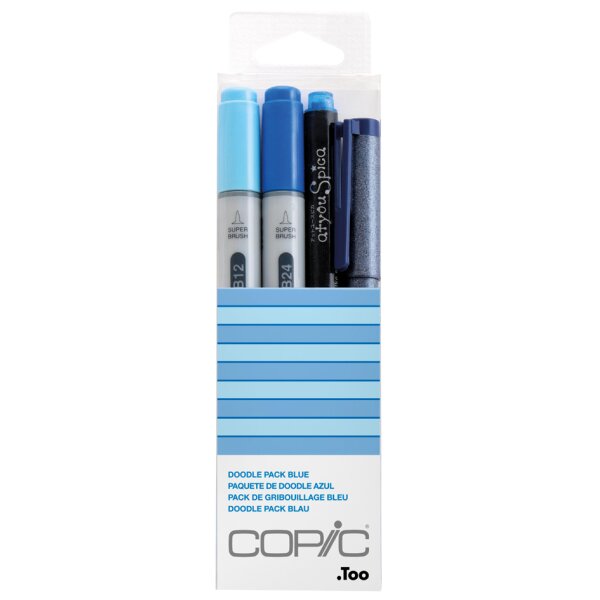 COPIC Marker ciao, 4er Set "Doodle Pack Blue"