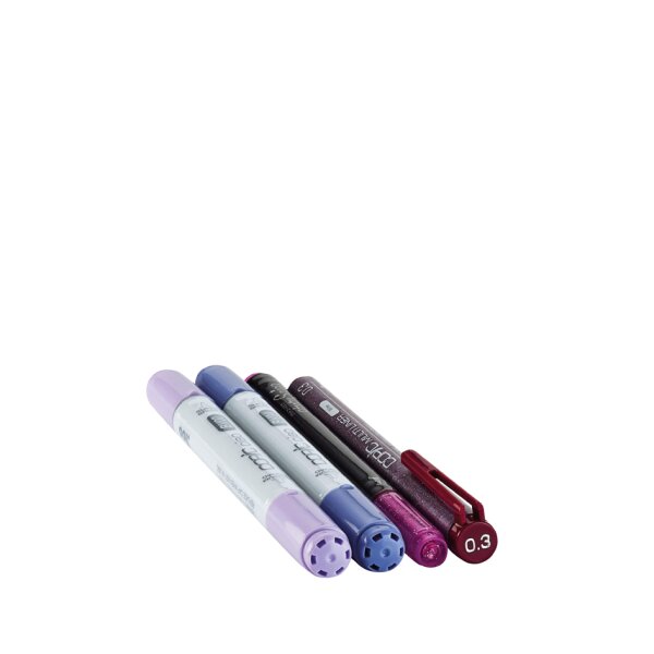 COPIC Marker ciao, 4er Set "Doodle Pack Purple"