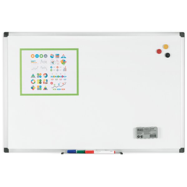 Bi-Office Tableau blanc Maya, 1.800 x 1.200 mm, laqué