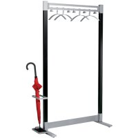 kerkmann Reihen-Garderobenständer Montana, schwarz...