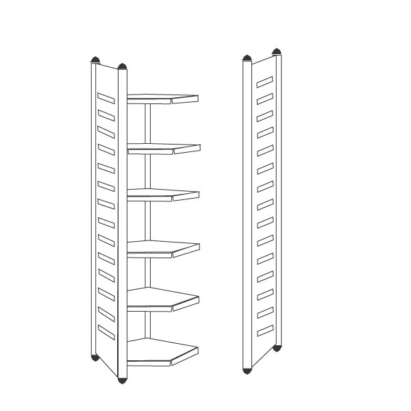 kerkmann Rayonnage M2, 6 tablettes, (L)1.000 x (H)2.600 mm