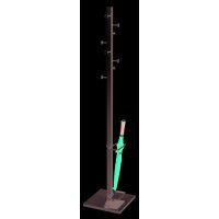 kerkmann Garderobenständer Slimline, 8 Haken, alusilber