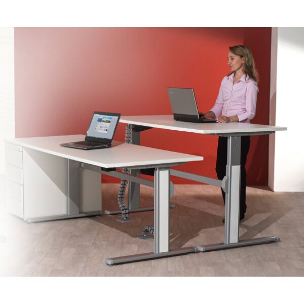 kerkmann Goulotte &agrave; c&acirc;bles horizontale pour bureau, blanc