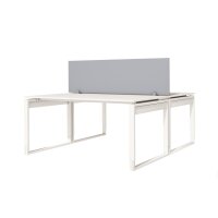kerkmann Tischtrennwand, (B)1600 x (T)16 x (H)450 mm,graphit