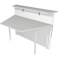 kerkmann Comptoir daccueil, 2 côtés droits, blanc/verre
