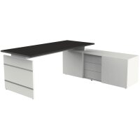 kerkmann Bureau complet Form 4, blanc/wengé