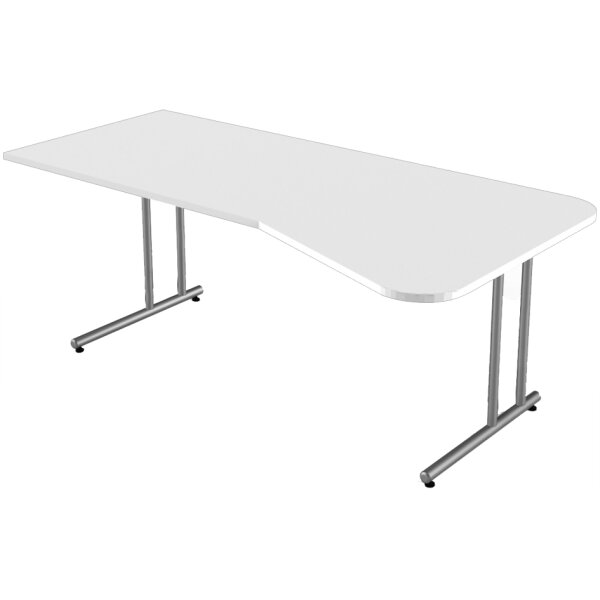 kerkmann PC-Schreibtisch Start Up, C-Fuss-Gestell, weiss