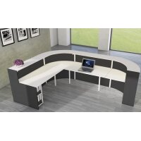 kerkmann Comptoir en L BARI, pour 1-2 personnes, blanc/