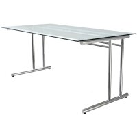 kerkmann Schreibtisch ARTLINE, (B)1.600 mm, mit Glasplatte