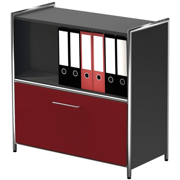 kerkmann Sideboard ARTLINE, 2 Ordnerhöhen, 1 rote Schublade