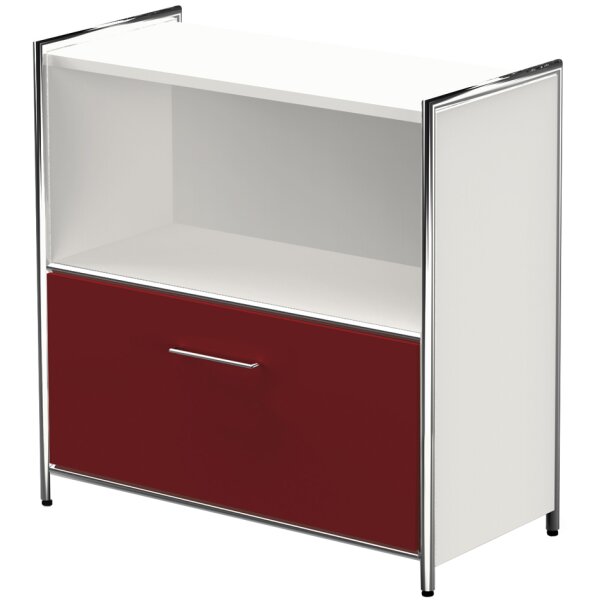 kerkmann Sideboard ARTLINE, 2 Ordnerhöhen, 1 rote Schublade