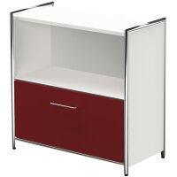 kerkmann Sideboard ARTLINE, 2 Ordnerhöhen, 1 rote Schublade