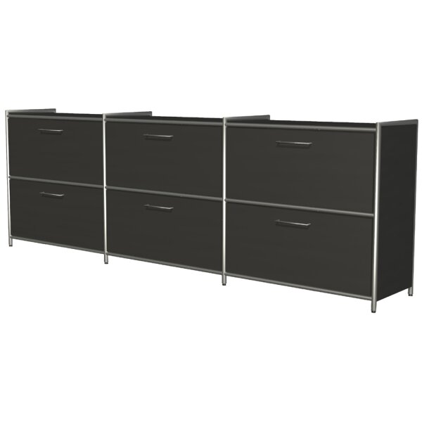 kerkmann Sideboard ARTLINE, 2 Ordnerhöhen, 6 Schubladen,weiss