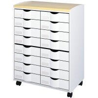 PAPERFLOW Desserte, 8 tiroirs, noir / hêtre