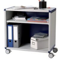 PAPERFLOW Rollwagen, 1 Fach für Ordner, grau