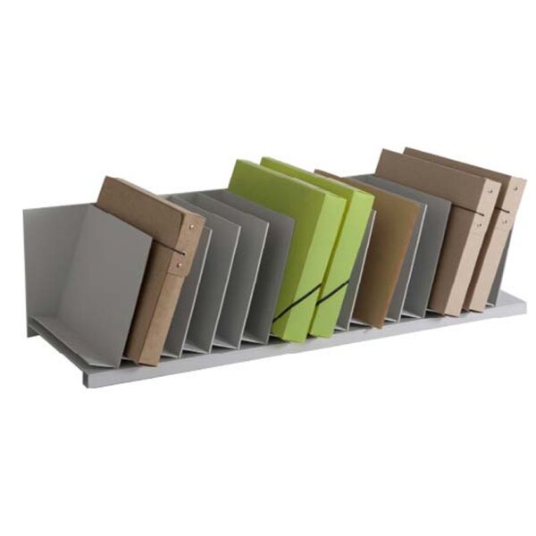 PAPERFLOW Trieur &agrave; cases inclin&eacute;es, 15 cases, gris