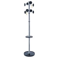 ALBA Garderobenständer "STAN3", 8 Haken, metallgrau