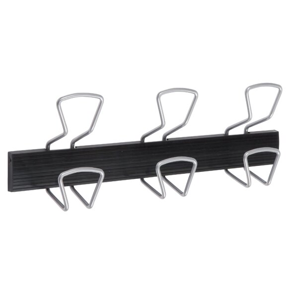 ALBA Wandgarderobe "PRO3", 3 Haken, grau schwarz