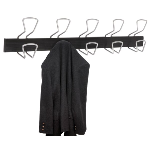ALBA Wandgarderobe "PRO3", 3 Haken, grau schwarz
