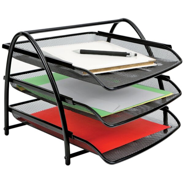 ALBA Briefablage "MESHTRAY3", DIN A4, Drahtmetall, grau