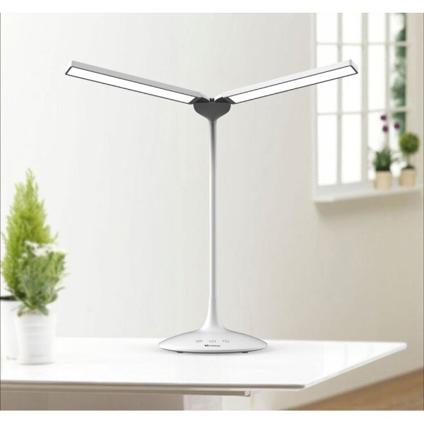 ALBA Lampe de bureau LED LEDTWIN, rechargeable, blanc