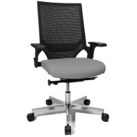 Topstar Chaise de bureau pivotante T300, gris clair / noir