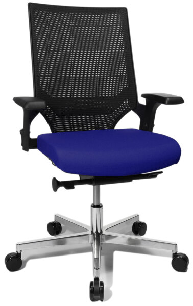 Topstar Chaise de bureau pivotante T300, bleu / noir