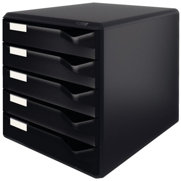 LEITZ Schubladenbox Post-Set, 5 Schübe, lichtgrau dunkelgrau