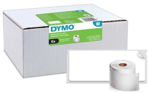 DYMO Etiquette polyvalente autocollante, 57 x 32 mm, blanc, CHF 209.53