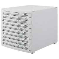 HAN Schubladenbox CONTUR, 10 Schübe, lichtgrau