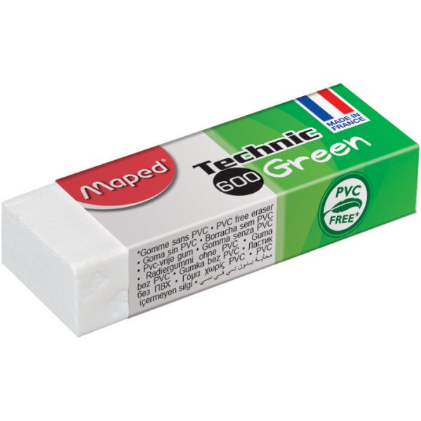Maped Kunststoff-Radierer Technic 600 Green, weiss