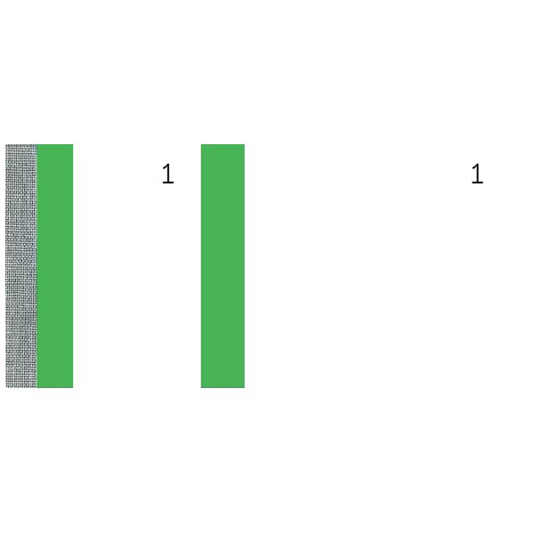 ELVE Bon-Block, gelb, Masse: (B)135 x (H)60 mm