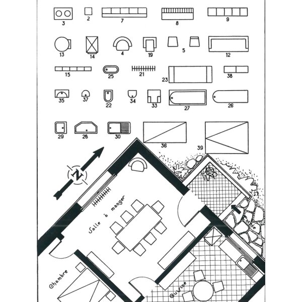 MINERVA Schablone Architectographe No 9