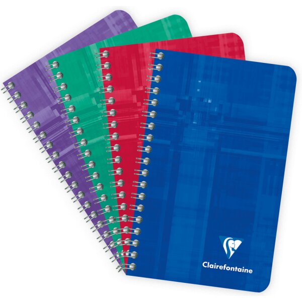 Clairefontaine Carnet &agrave; spirale, 90 x 140 mm, quadrill&eacute; 5x5