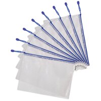 djois by tarifold Pochette à zip ZIPPER, A4, PVC, bleu