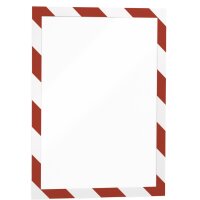 DURABLE Magnetrahmen DURAFRAME SECURITY, A4, rot weiss