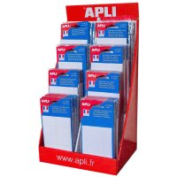 APLI Etiquettes blanches assorties, en présentoir...