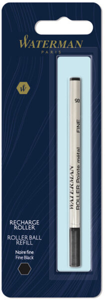 WATERMAN Recharge pour stylo roller, tracé: F, noir