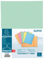 EXACOMPTA Chemise 1 rabat SUPER 160, A4, vert clair