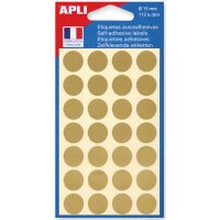 APLI Pastille de signalisation, diamètre: 15 mm, or