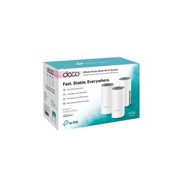 TP-LINK Deco E4(3-Pack) AC1200 Deco E4(3-Pack) Whole-Home Mesh Wi-Fi System