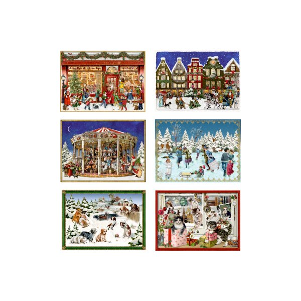 COPPENRATH Adventskalender Mini 85x60mm 94873 Fr&ouml;hliche Weihnachten
