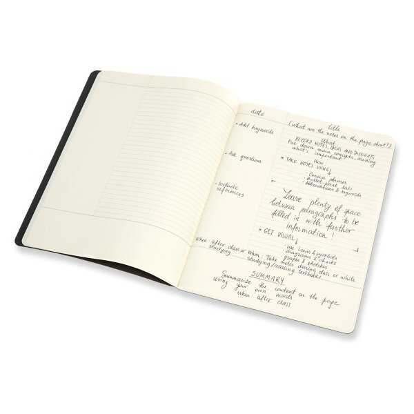 MOLESKINE Cahier carton A4 602510 lign&eacute;,noir/cranb.,120p. 2pcs.